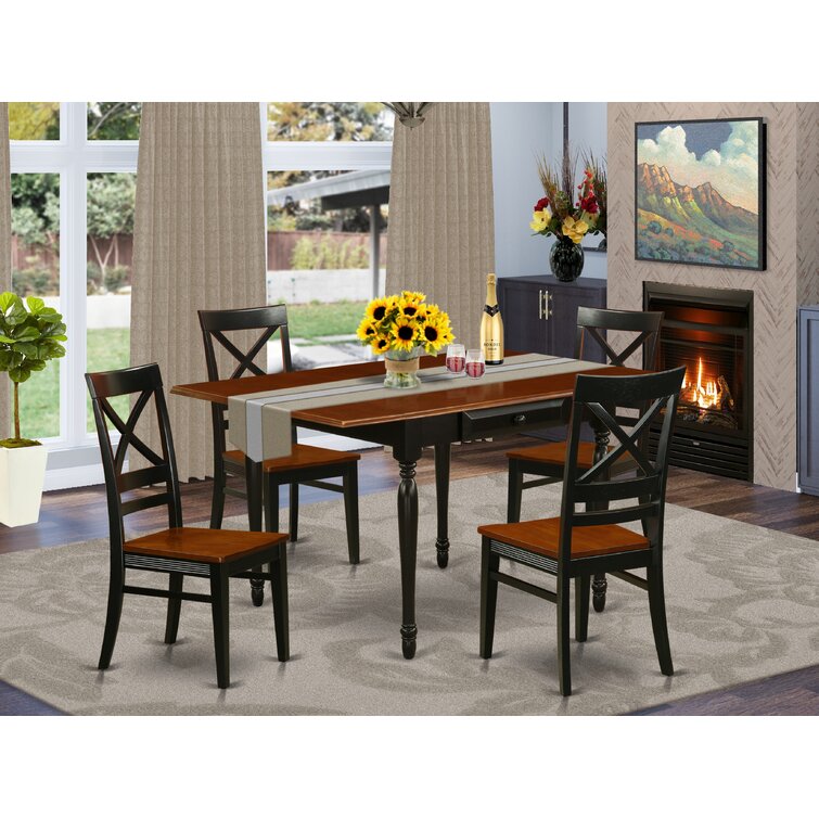 Ophelia Co Drop Leaf Solid Wood Dining Set Wayfair Canada   Drop Leaf Solid Wood Dining Set 